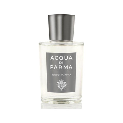 Acqua Di Parma Colonia Pura Eau de Cologne 50ml bottle, elegant glass container with classic design and silver cap.