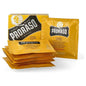Proraso Single Blade Wood and Spice Eau De Cologne Tissues in 6 sachets, featuring fresh wood and spice scent, packaged for convenience.