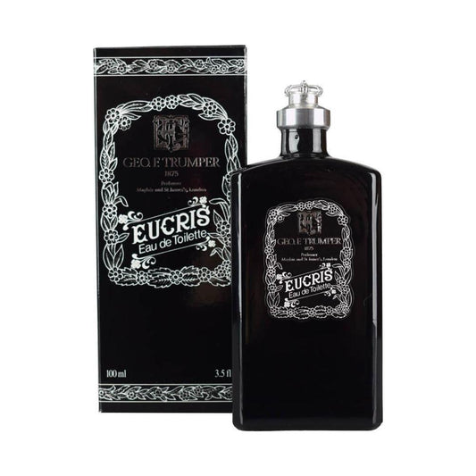 Geo. F. Trumper Eucris Eau De Toilette 100ml bottle with elegant packaging, showcasing the classic fragrance.