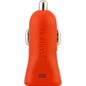 Hottips 2.4 dual USB car charger connected to a vehicle's cigarette lighter socket for charging devices.
