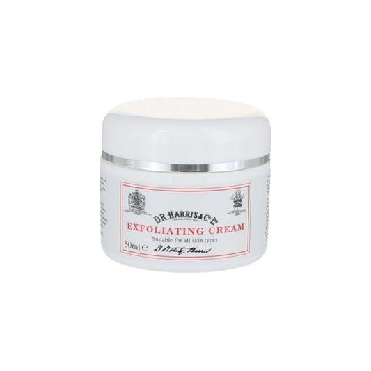 D. R. Harris & Co Exfoliating Cream in 50ml jar, natural skincare product from Pasteur Pharmacy with exfoliating benefits
