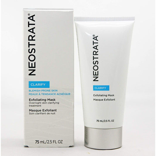 Neostrata Clarify Exfoliating Mask in 2.5 oz jar, natural exfoliation for clear, smooth skin with gentle peeling action.
