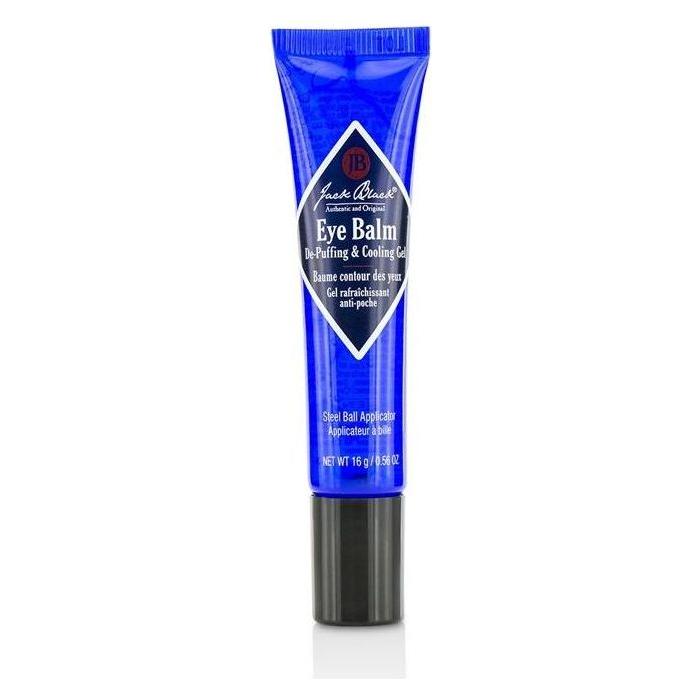 Jack Black Eye Balm 16g in a sleek container, designed to soothe and hydrate the delicate skin around the eyes.