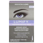 Bausch + Lomb Lumify preservative-free redness reliever eye drops in a small, clear bottle with a white cap.