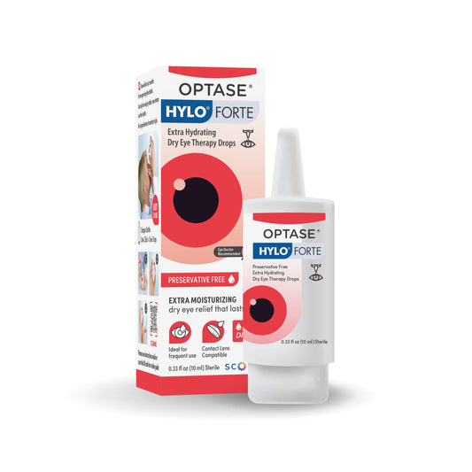 Opatase Hylo Forte Extra Hydrating Dry Eye Therapy Drops 10ml, eye drops and lubricants for dry eye relief.