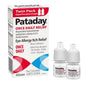 Pataday Once Daily Relief allergy eye drops in a white bottle with a blue cap, designed for eye irritation relief.
