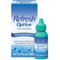 Pasteur Pharmacy Refresh Optive lubricant eye drops in a 0.5 fl oz bottle, designed to soothe and hydrate dry eyes.