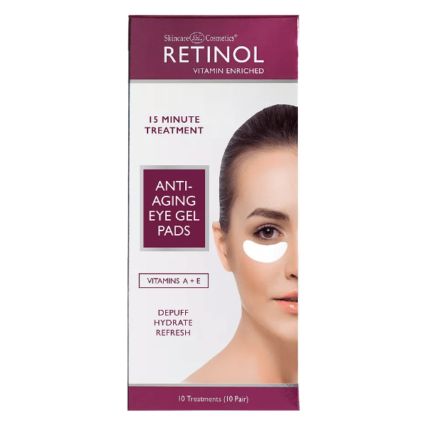 Pasteur Pharmacy Retinol Anti-Aging Eye Gel Pads, 10-pack, soothing eye pads for reducing fine lines and puffiness.