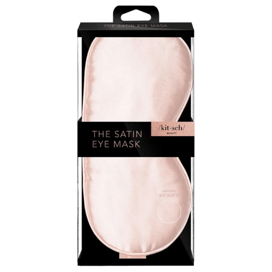 Pasteur Pharmacy KitSch adjustable satin eye mask with soft fabric and elastic strap for comfortable sleep or relaxation.