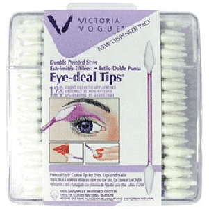 Victoria Vogue #505 double pointed eye tips by Pasteur Pharmacy, 128-piece set for eyelash extensions.