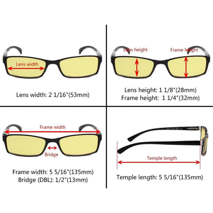 Set of 5 small blue light blocking eyeglasses from Pasteur Pharmacy with clear lenses and lightweight design.