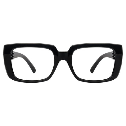 Blue light blocking eyeglasses from Pasteur Pharmacy, metalless and screwless design in black, no magnification, model NR9107-B15.