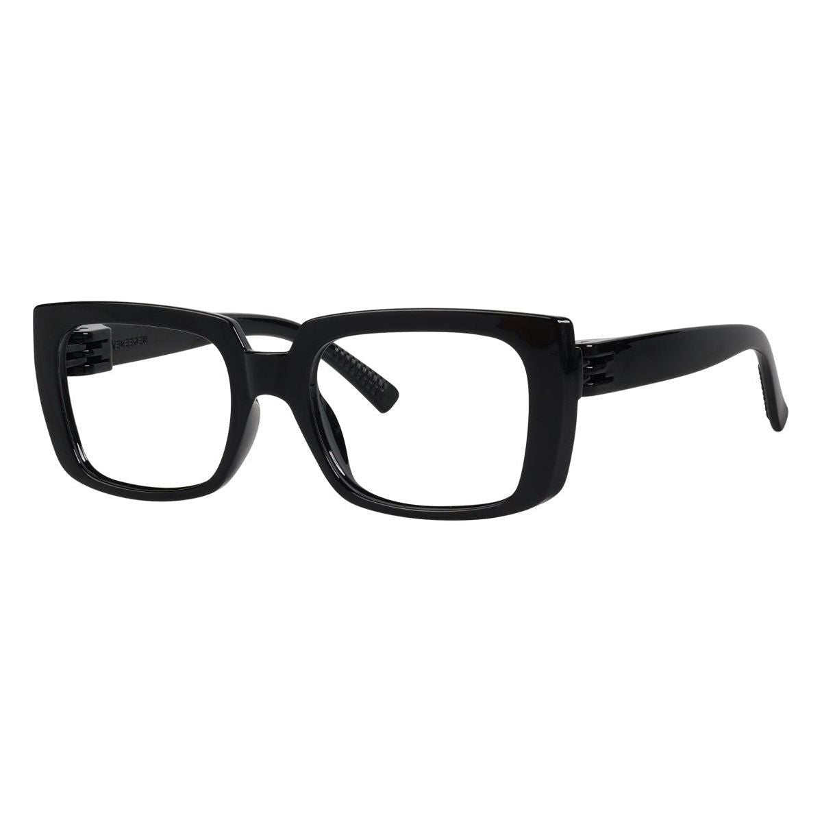 Blue light blocking eyeglasses from Pasteur Pharmacy, metalless screwless design in black, no magnification, model NR9107-B15