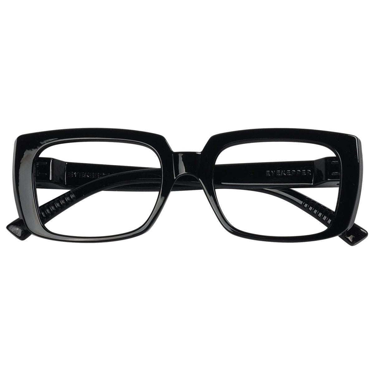Black metalless screwless blue light blocking eyeglasses from Pasteur Pharmacy, NR9107-B15, with sleek design and no visible screws