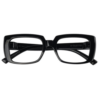 Black metalless screwless blue light blocking eyeglasses from Pasteur Pharmacy, NR9107-B15, with sleek design and no visible screws