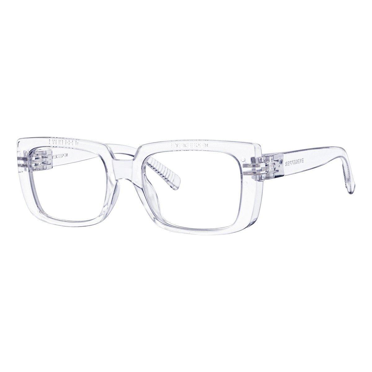 Blue light blocking eyeglasses by Pasteur Pharmacy, metalless screwless design, black frames, no magnification, model NR9107-B15.