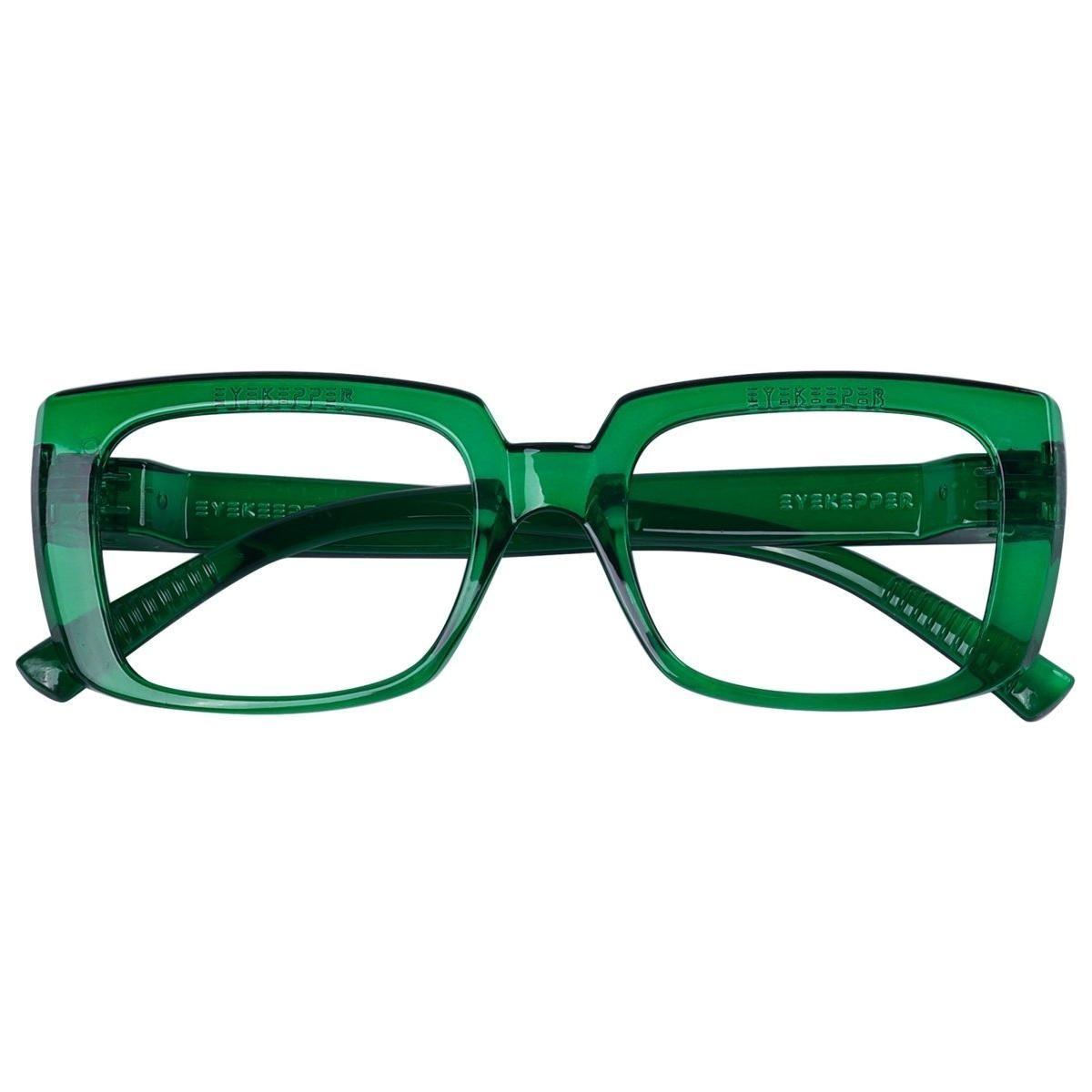 Blue light blocking eyeglasses from Pasteur Pharmacy, metalless screwless design, black frame, no magnification, model NR9107-B15.