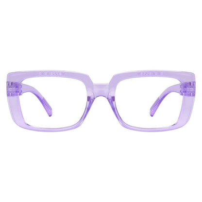 Blue light blocking eyeglasses by Pasteur Pharmacy, metalless and screwless design, black frame, no magnification, model NR9107-B15.