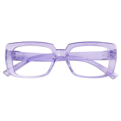 Black metalless, screwless blue light blocking eyeglasses with no magnification, model NR9107-B15, designed to reduce digital eye strain.