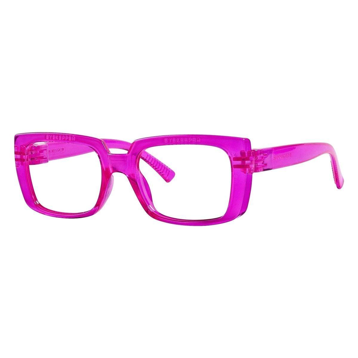 Black screwless blue light blocking eyeglasses from Pasteur Pharmacy, metalless design with no magnification, model NR9107-B15.