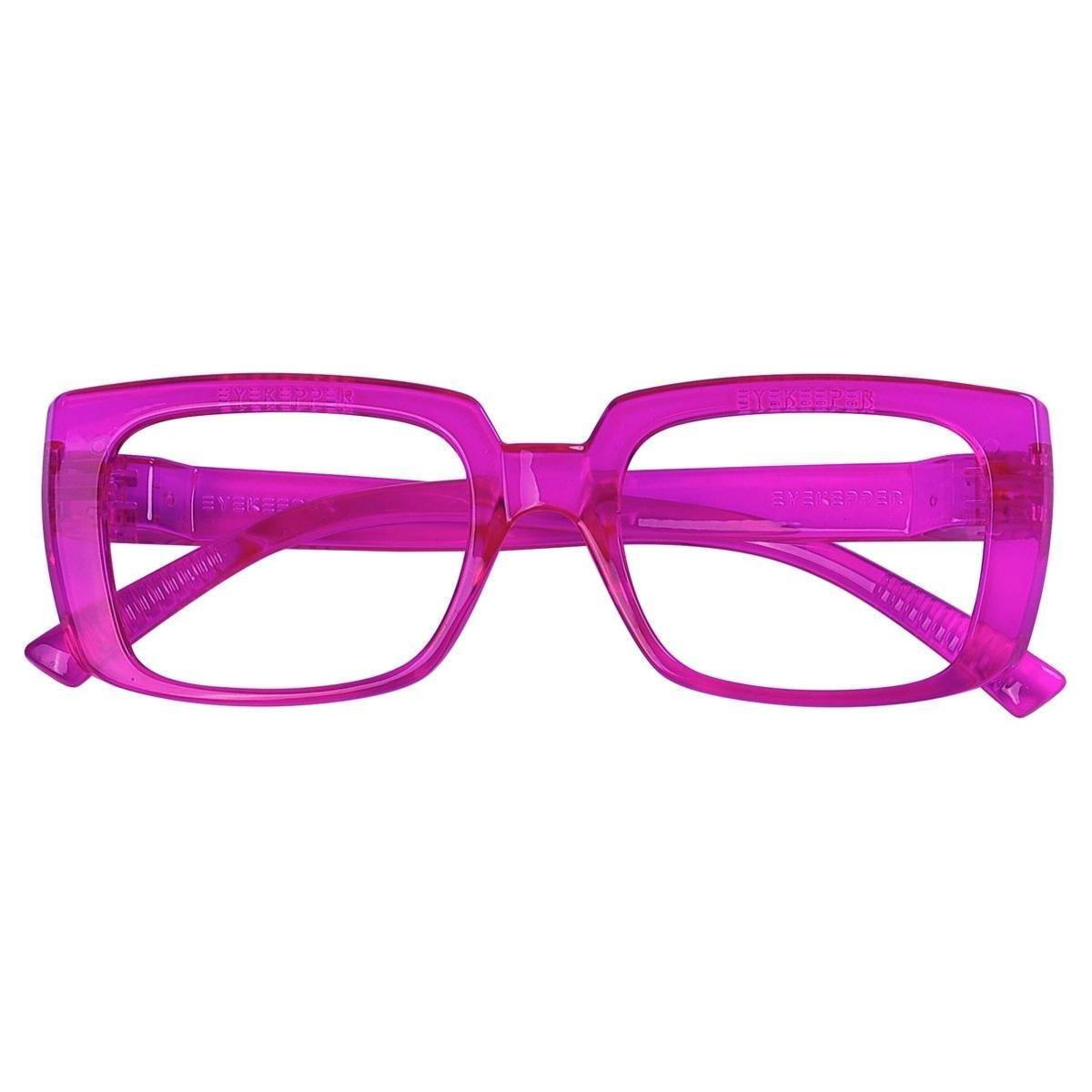 Blue light blocking eyeglasses in black, metalless and screwless design, NR9107-B15 by Pasteur Pharmacy, no magnification visible.