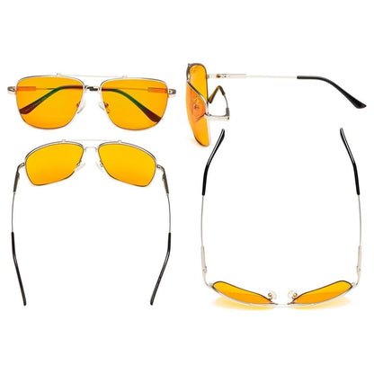 Black Pilot Blue Light Blocking Eyeglasses from Pasteur Pharmacy, stylish eyewear designed to reduce blue light exposure.