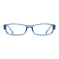Blue frame-only eyeglasses by Pasteur Pharmacy, no prescription, showcasing sleek design and lightweight construction.