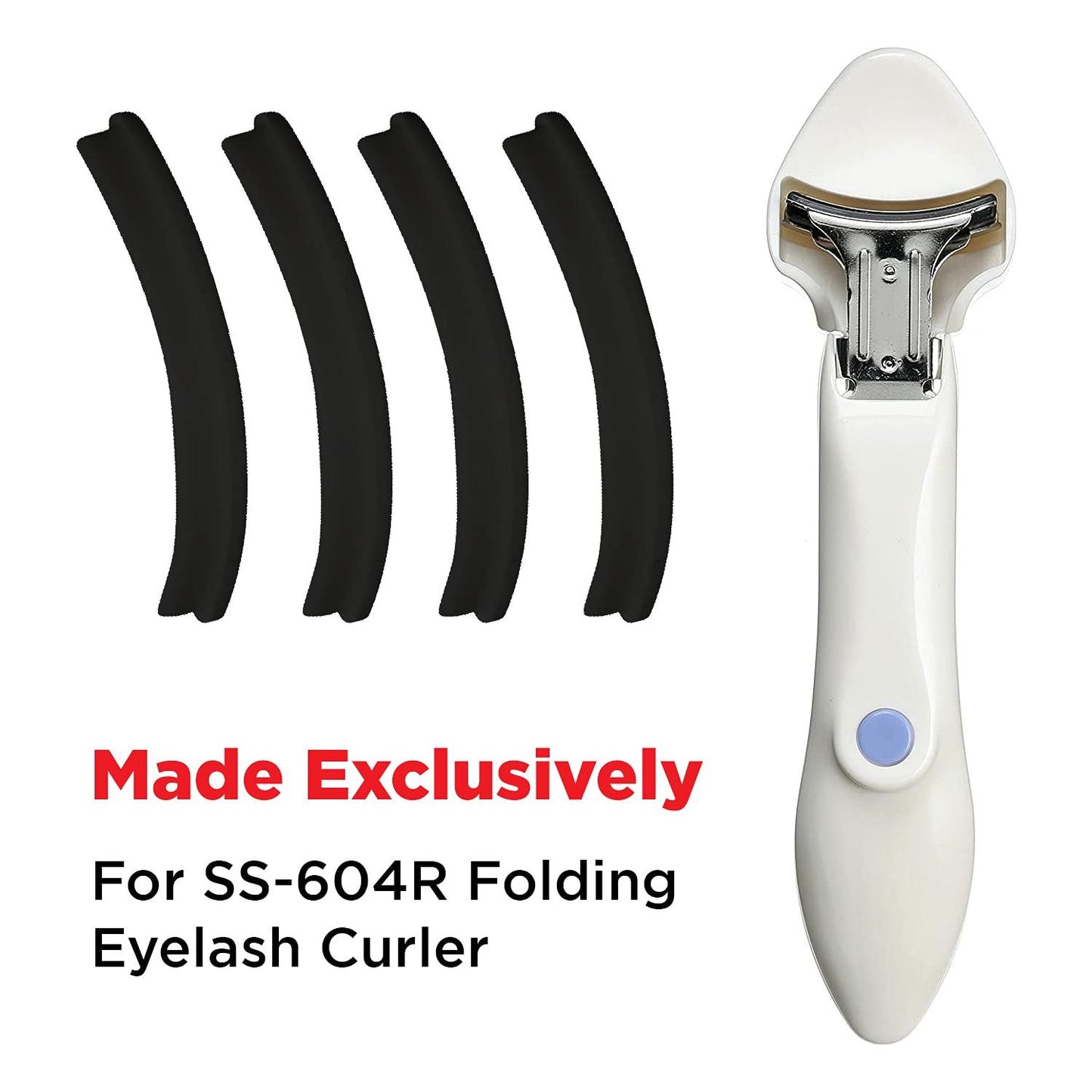 Seki Edge Replacement Pads for TC Eyelash Curler, compatible with SS-604R, 0.3 oz, shown on white background