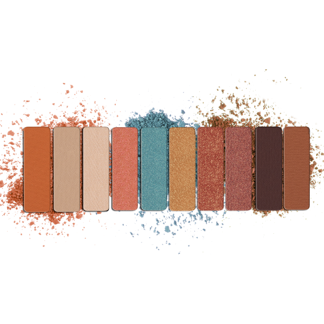 Wet n Wild Coloricon Eyeshadow Palette Not A Basic Peach with peach and neutral shades, 0.3 oz, featuring multiple eyeshadow pans.