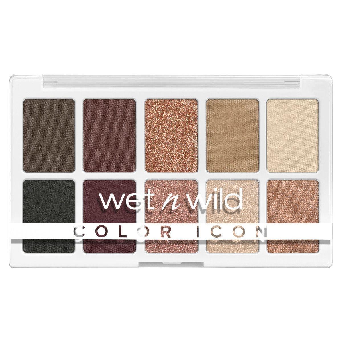 Wet n Wild Coloricon Nude Awakening eyeshadow palette with neutral shades, 0.3 oz, featuring various matte and shimmer eyeshadows.