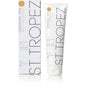 St. Tropez Gradual Tan Face Moisturizer Plus Anti-Aging, 1.6 oz, in a white tube with a flip cap, designed for natural skin glow.