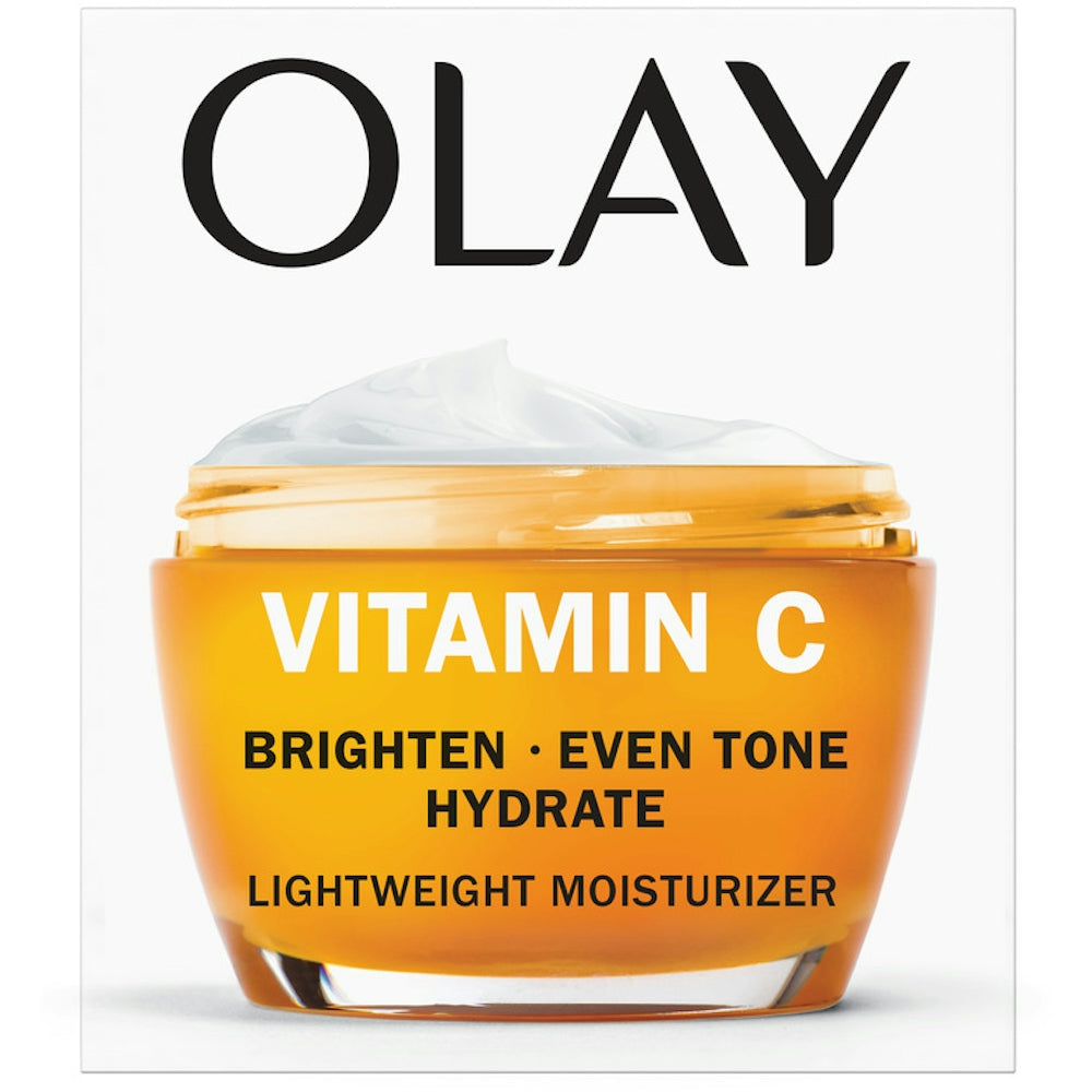 Olay Regenerist Vitamin C + Peptide 24 Face Moisturizer Cream in 1.7oz jar, showing the skincare product and packaging.