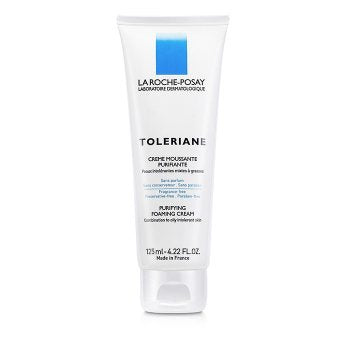 La Roche-Posay Toleriane Purifying Cream facial cleanser in a 4.22oz tube, gentle skincare product for sensitive skin