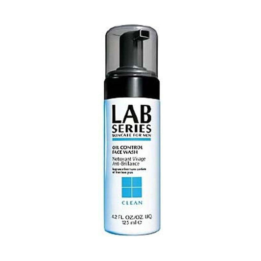 Lab Series Oil Control Face Wash by Pasteur Pharmacy, 4.2 oz facial cleanser for oily skin, with a clear pump bottle and white label.