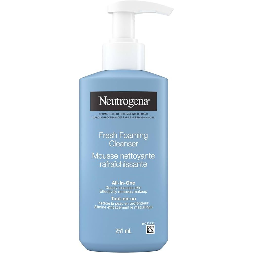 Neutrogena Fresh Foaming Cleanser in 8.5 oz bottle, a gentle facial cleanser for clean, refreshed skin.