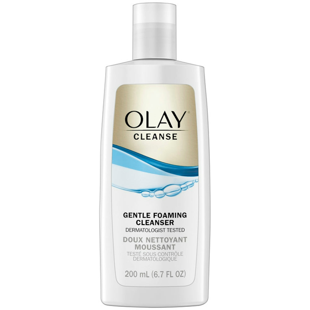 Olay Gentle Clean Foaming Face Cleanser for Sensitive Skin in 6.7 fl oz bottle, gentle facial cleanser by Pasteur Pharmacy