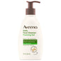 Aveeno Daily Moisturizing Foaming Gel for normal to oily sensitive skin, 12 oz, gentle facial cleanser in a white pump bottle
