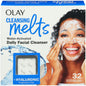 Olay Water-Activated Facial Cleansing Melts with Hyaluronic acid, a gentle facial cleanser in a jar with a pink lid and cleansing balm texture.