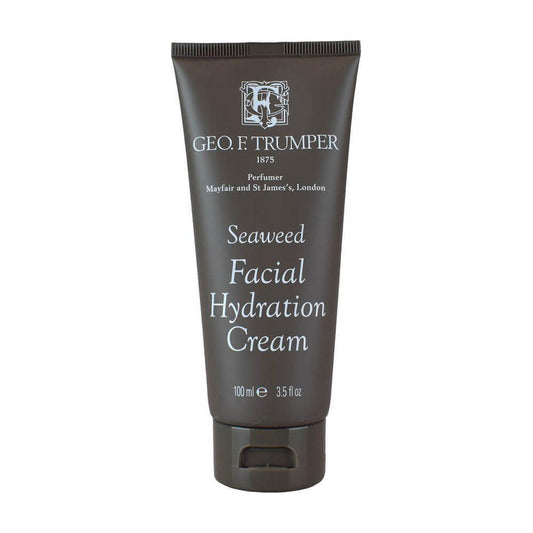 Geo. F. Trumper Seaweed Facial Hydratation Cream in 100ml jar, soothing skincare with natural seaweed extract, designed for facial hydration.