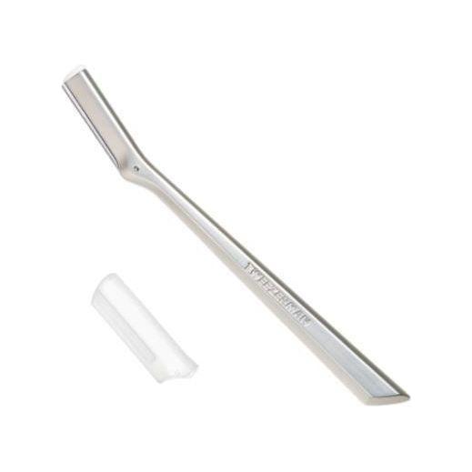 Tweezerman Facial Razor 1023-R with a sleek handle, designed for precise facial hair removal and skin grooming.