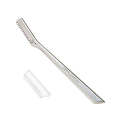 Tweezerman Facial Razor 1023-R with a sleek handle, designed for precise facial hair removal and skin grooming.