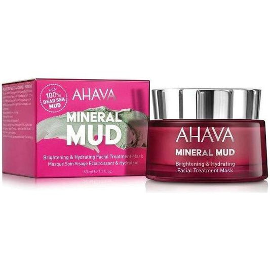 Ahava Mineral Mud Facial Treatment Mask by Pasteur Pharmacy, 1.7 oz, showing creamy mud mask for brightening and hydrating skin.