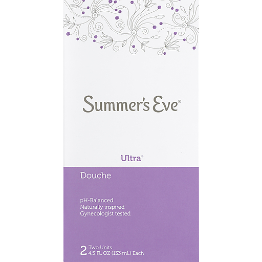 Summer's Eve Ultra Twin feminine douche kit with two bottles, designed for feminine hygiene and freshness.