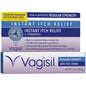 Vagisil Itch Relief cream in 1 oz tube, feminine itch relief product from Pasteur Pharmacy, instant regular strength relief.