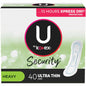 U by Kotex Clean & Secure Ultra Thin Feminine Pads with heavy absorbency, 40-count, shown in package with pads and brand logo.