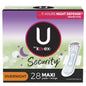 U by Kotex Security Overnight Pads in 6 packs, feminine pads and protectors designed for overnight comfort and protection