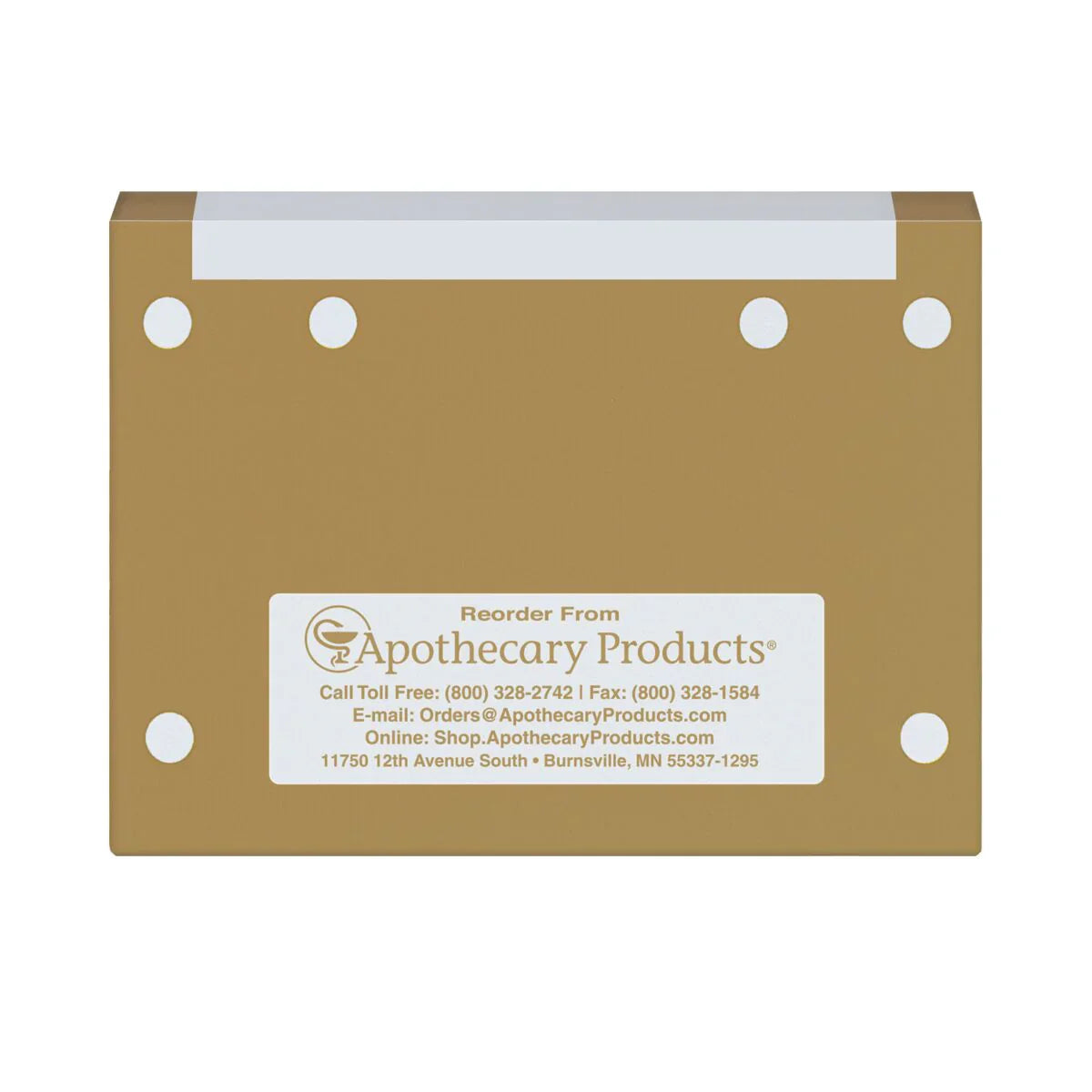 Tan Apothecary Heavyweight Double-Fold Rx File Folder for filing, 11-inch size, by Pasteur Pharmacy, 100-count package.