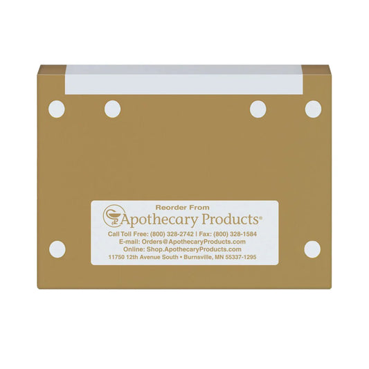 Tan Apothecary Heavyweight Double-Fold Rx File Folder for filing, 11-inch size, by Pasteur Pharmacy, 100-count package.