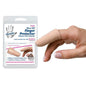 Large Pedifix Visco-Gel Finger Protector on a finger, designed to cushion and protect finger injuries or discomfort.