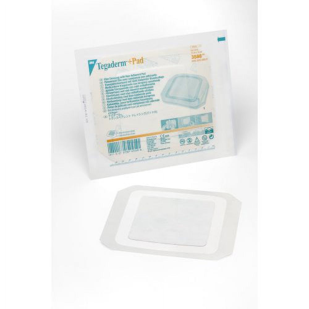 3M Tegaderm +Pad film dressing with non-adherent pad, 6x6 inch, 5-pack, first aid medical dressing from Pasteur Pharmacy.
